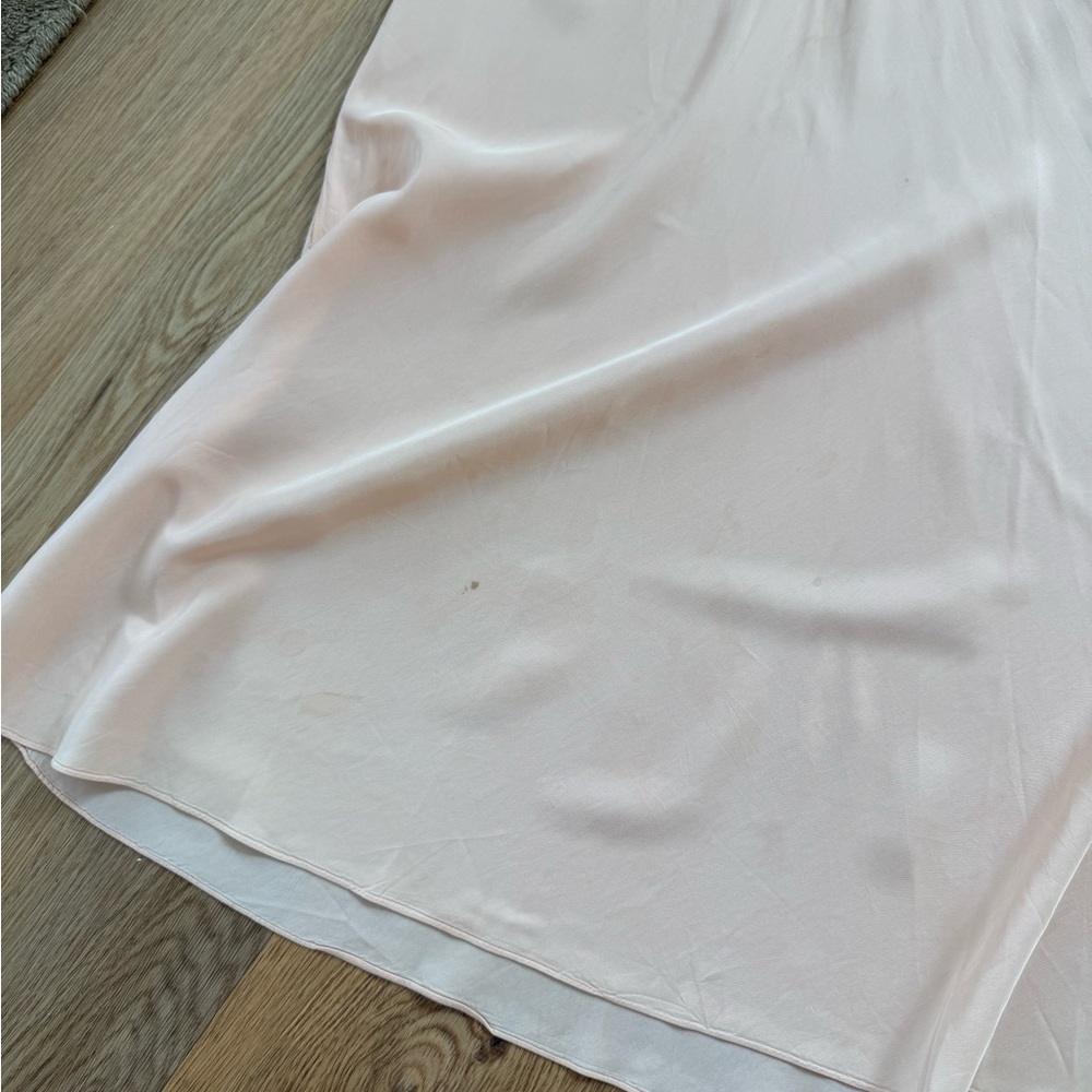Vintage 1940s Pink Silky Slip Dress - Picture 5 of 5